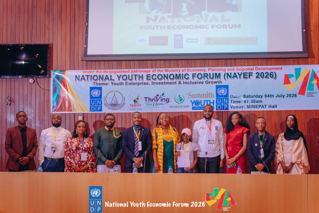 Group photo of the signatories of the Youth Economic Commitment
