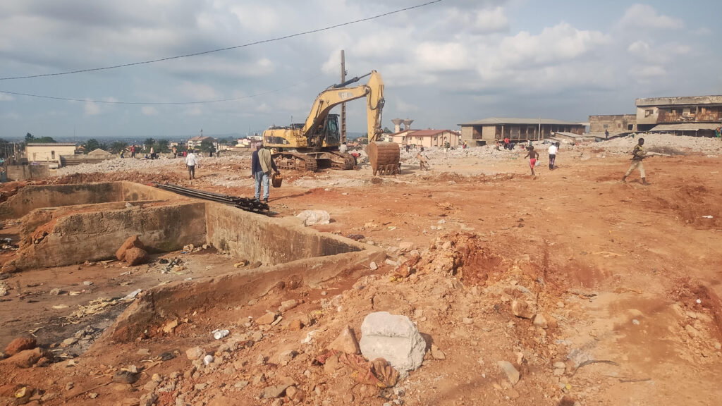 Reconstruction works underway at Etoudi market
